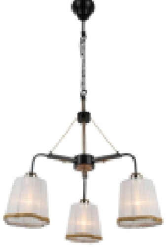 Люстра потолочная трехрожковая Мелодия Света E27 Черный фото Люстра потолочная трехрожковая Мелодия Света E27 Черный картинка